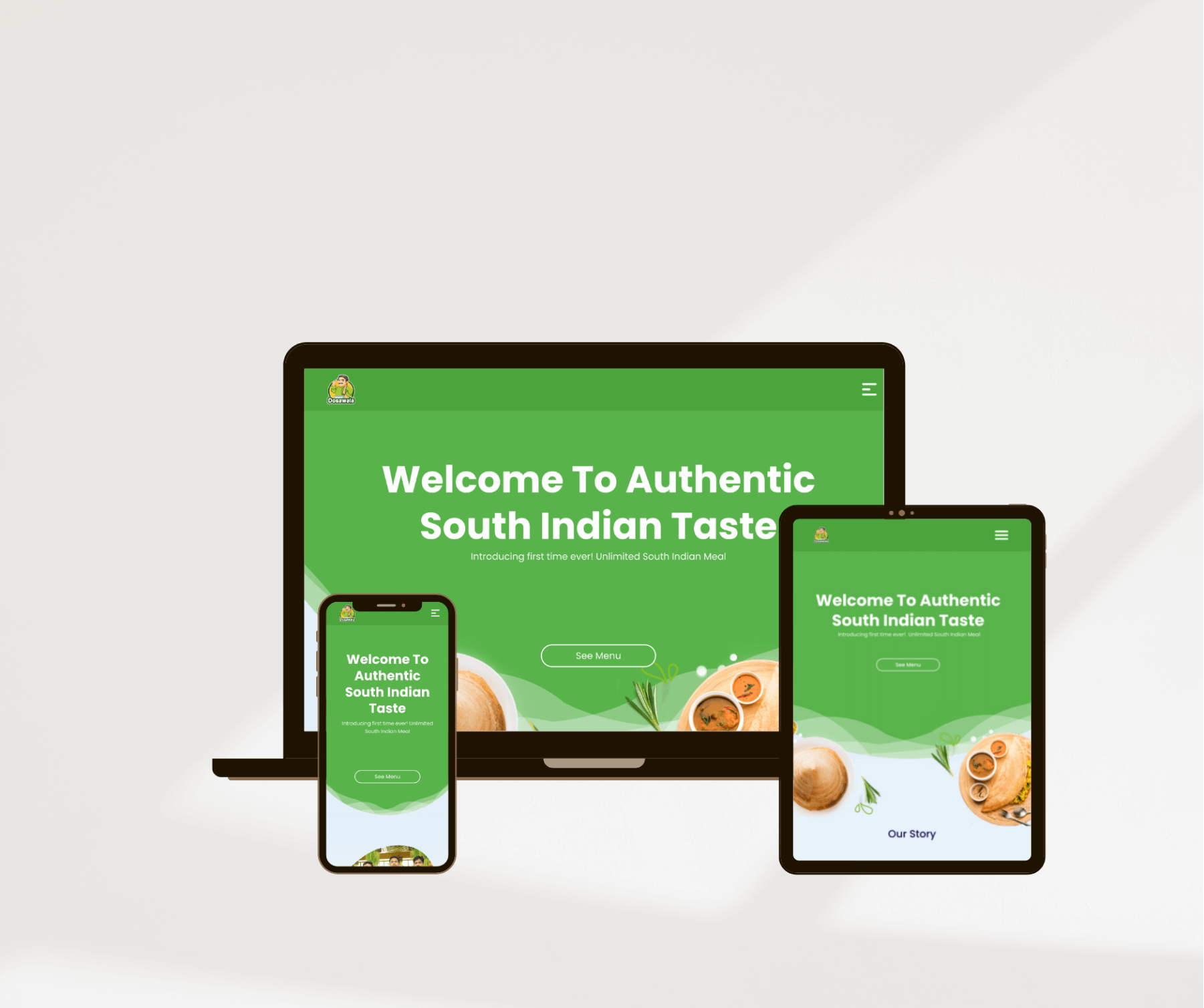 Dosawala website — landing page design
