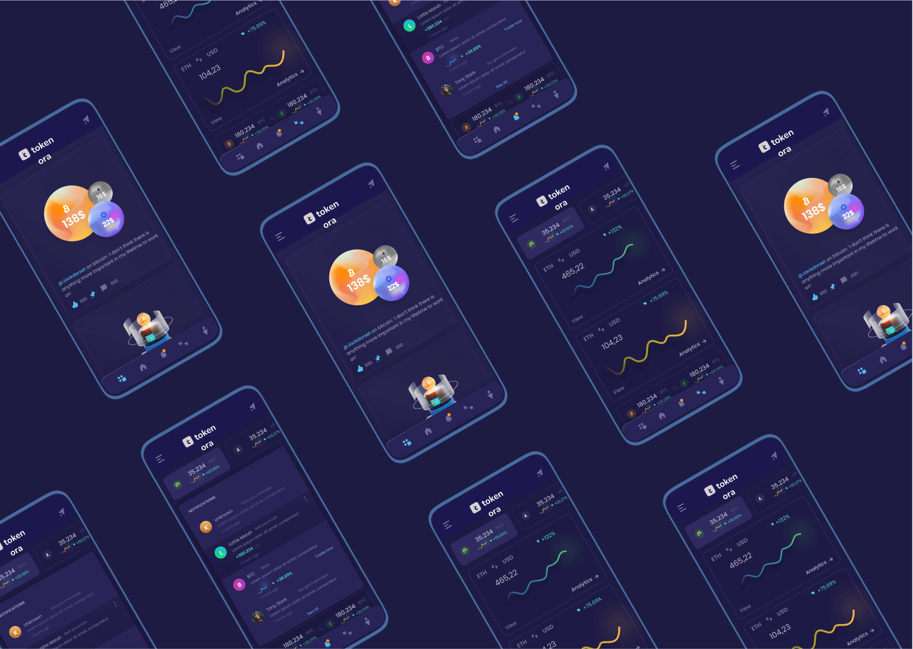 Tokenora mobile layout — landing page