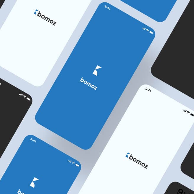 Bomoz case study — web3 landing page and brand identity